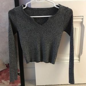 SOLD ON M*RCARI Cropped gray sweater